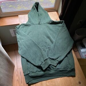 Los Angeles Apparel Hunter Green 14oz Heavy Fleece Hoodie, Unisex M